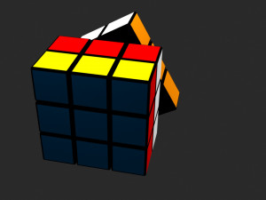 the 3x3 rubiks cube 3D Model