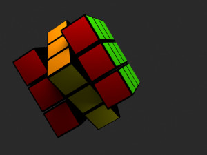 the 3x3 rubiks cube 3D Model