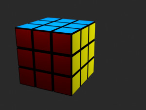 the 3x3 rubiks cube 3D Model