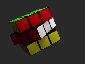 the 3x3 rubiks cube 3D Model