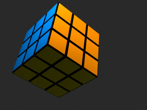the 3x3 rubiks cube 3D Model
