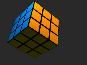 the 3x3 rubiks cube 3D Model