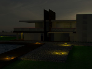 the modern villa 3D Model