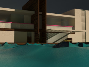 the modern villa 3D Model