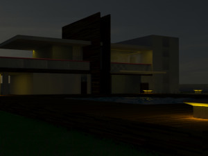 the modern villa 3D Model