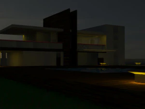 the modern villa 3D Model