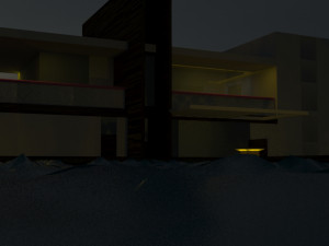 the modern villa 3D Model