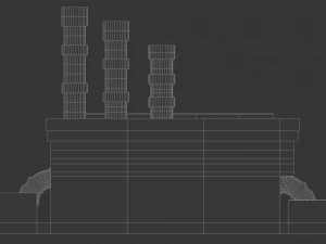 the sewage plant-low poly low-poly 3D Model