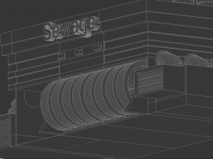 the sewage plant-low poly low-poly 3D Модель