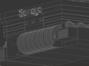 the sewage plant-low poly low-poly 3D Model