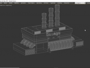the sewage plant-low poly low-poly 3D Модель