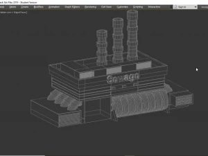 the sewage plant-low poly low-poly 3D Model