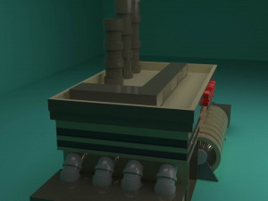the sewage plant-low poly low-poly 3D Модель