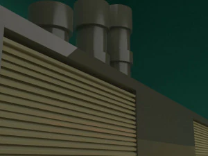 the sewage plant-low poly low-poly 3D Model
