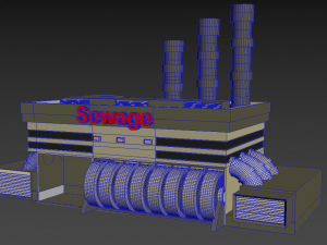 the sewage plant-low poly low-poly 3D Модель