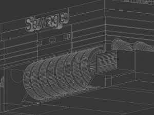 the sewage plant-low poly low-poly 3D Модель