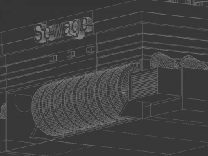 the sewage plant-low poly low-poly 3D Model