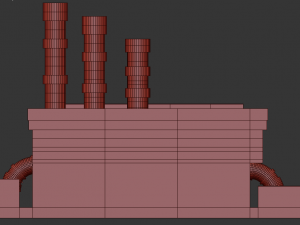 the sewage plant-low poly low-poly 3D Модель