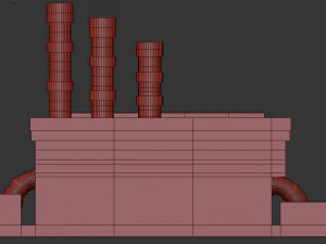 the sewage plant-low poly low-poly 3D Model