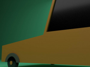 low poly mini car low-poly 3D Model