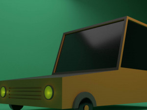 low poly mini car low-poly 3D Model