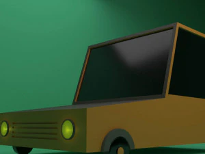 low poly mini car low-poly 3D Model