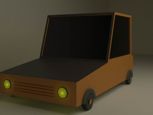low poly mini car low-poly 3D Model