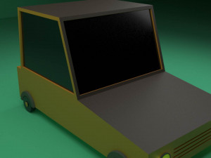low poly mini car low-poly 3D Model