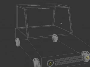 low poly mini car low-poly 3D Model