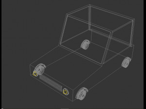 low poly mini car low-poly 3D Model