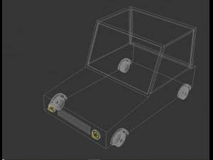 low poly mini car low-poly 3D Model