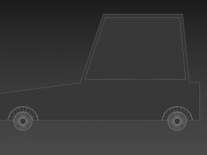 low poly mini car low-poly 3D Model
