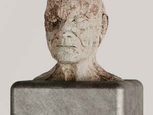 old man statue 02 3D Model