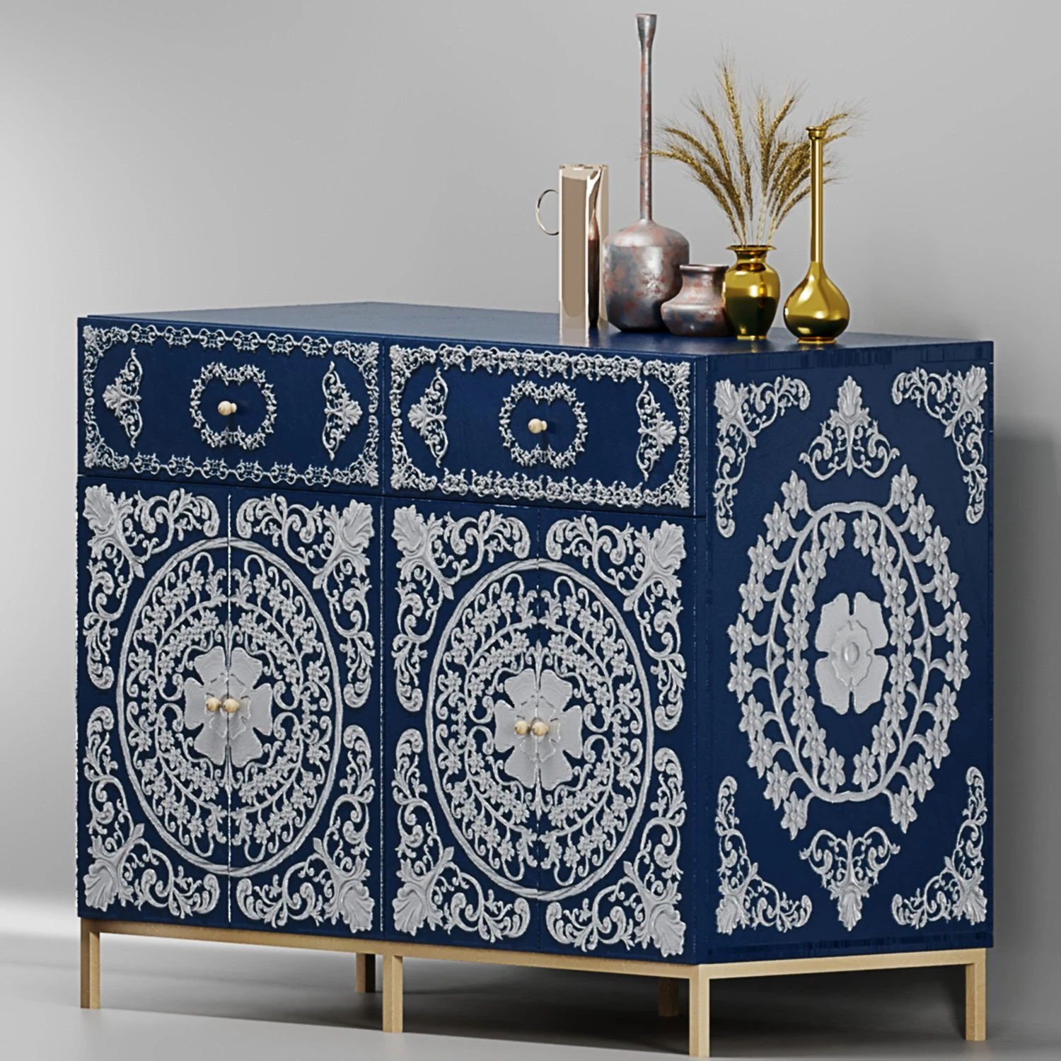 moroccan drawer 3D Model .c4d .max .obj .3ds .fbx .stl .blend