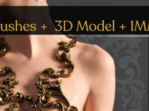 ornament brushes imm brush vol 02 3D Model