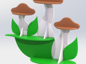 decorative shelf-mushroom Model 3D