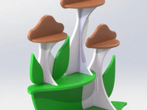 decorative shelf-mushroom 3D Model