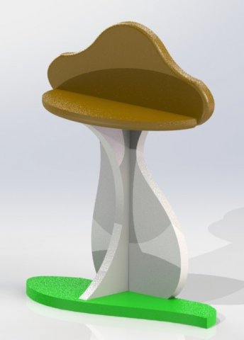 decorative shelf-mushroom 3D Модель .c4d .max .obj .3ds .fbx .stl .blend 