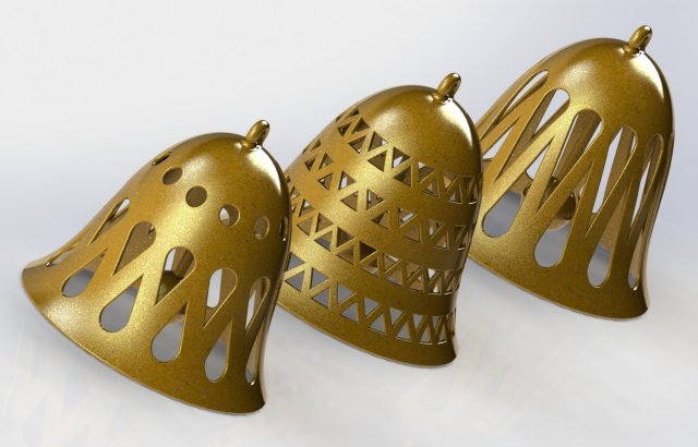 Bells on the christmas tree 3D Model .c4d .max .obj .3ds .fbx .stl .blend 