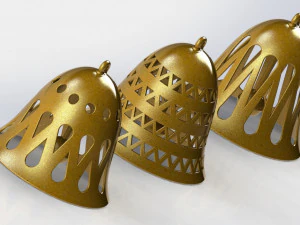Cloches sur le sapin de No&euml;l Modèle 3D