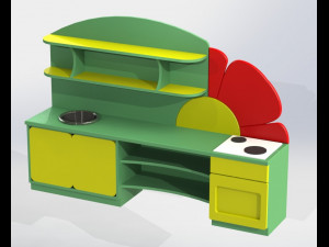 childrens play kitchen 3D 模型