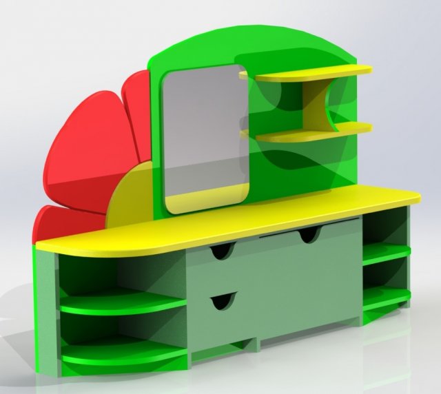 dressing table-flower 3D Model .c4d .max .obj .3ds .fbx .stl .blend 