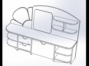 dressing table-flower 3D Model