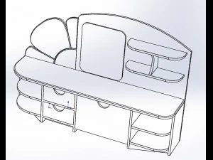 dressing table-flower 3D Model
