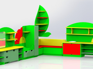 furniture set flower 3D मॉडल