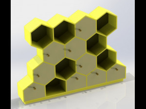shelving-honeycomb Model 3D
