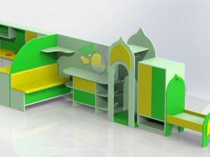 Furniture set for plays 3D Model
