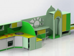 Furniture set for plays 3D Модель