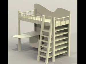 Letto a castello Modello 3D