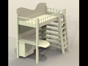 Letto a castello Modello 3D
